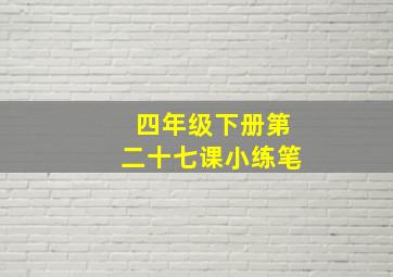 四年级下册第二十七课小练笔