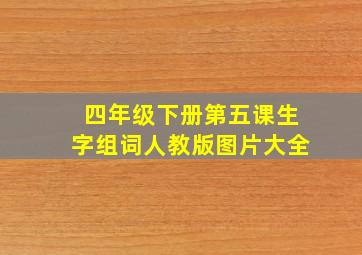 四年级下册第五课生字组词人教版图片大全