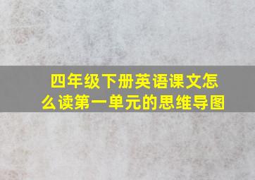 四年级下册英语课文怎么读第一单元的思维导图