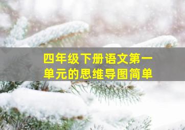 四年级下册语文第一单元的思维导图简单