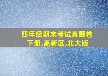 四年级期末考试真题卷下册,高新区,北大版