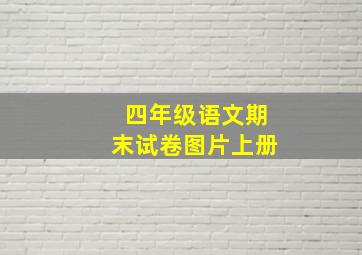 四年级语文期末试卷图片上册