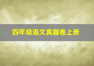 四年级语文真题卷上册