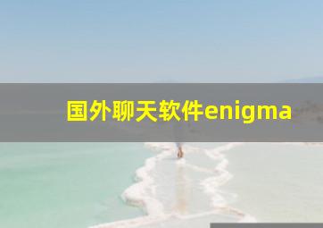 国外聊天软件enigma