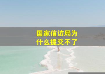 国家信访局为什么提交不了