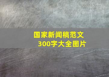 国家新闻稿范文300字大全图片