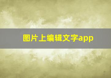 图片上编辑文字app