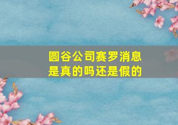 圆谷公司赛罗消息是真的吗还是假的