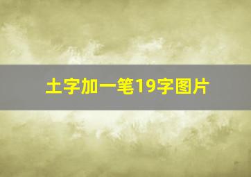 土字加一笔19字图片