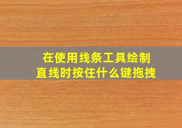 在使用线条工具绘制直线时按住什么键拖拽