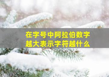 在字号中阿拉伯数字越大表示字符越什么