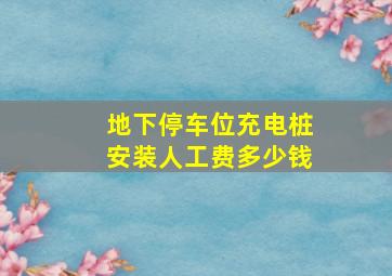 地下停车位充电桩安装人工费多少钱