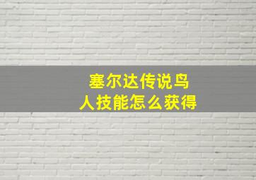 塞尔达传说鸟人技能怎么获得