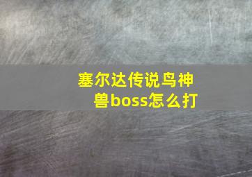 塞尔达传说鸟神兽boss怎么打