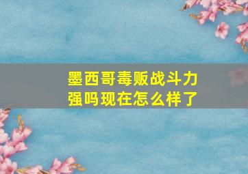 墨西哥毒贩战斗力强吗现在怎么样了