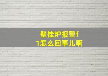 壁挂炉报警f1怎么回事儿啊