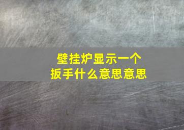 壁挂炉显示一个扳手什么意思意思