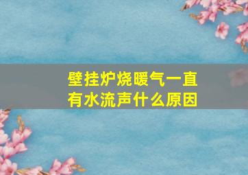 壁挂炉烧暖气一直有水流声什么原因