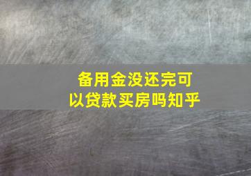 备用金没还完可以贷款买房吗知乎