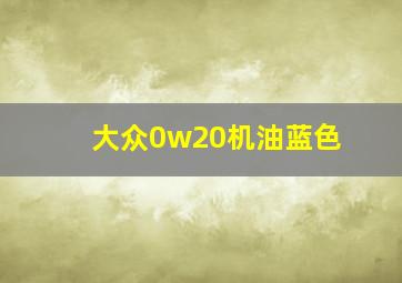 大众0w20机油蓝色