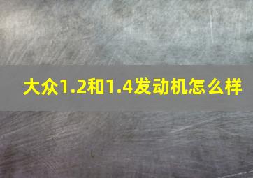 大众1.2和1.4发动机怎么样