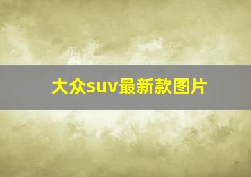 大众suv最新款图片