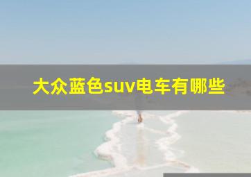 大众蓝色suv电车有哪些