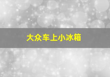 大众车上小冰箱