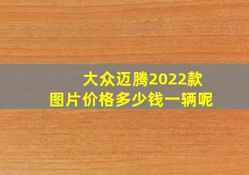 大众迈腾2022款图片价格多少钱一辆呢