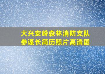 大兴安岭森林消防支队参谋长简历照片高清图