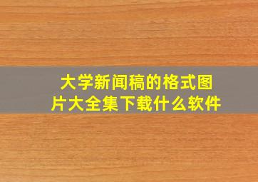 大学新闻稿的格式图片大全集下载什么软件