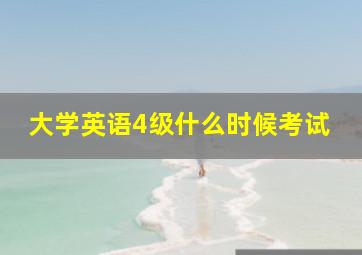 大学英语4级什么时候考试