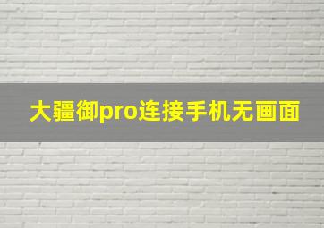 大疆御pro连接手机无画面