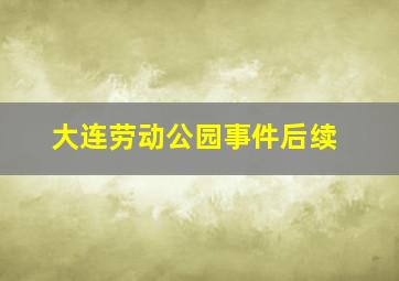 大连劳动公园事件后续