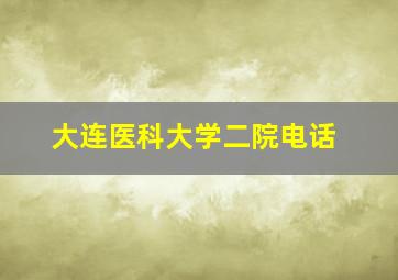 大连医科大学二院电话