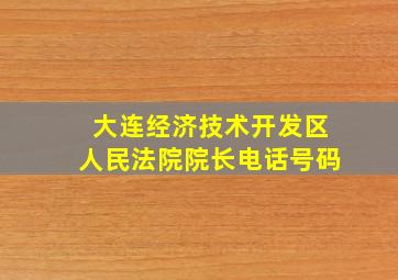 大连经济技术开发区人民法院院长电话号码