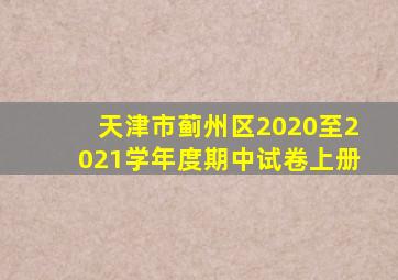 天津市蓟州区2020至2021学年度期中试卷上册