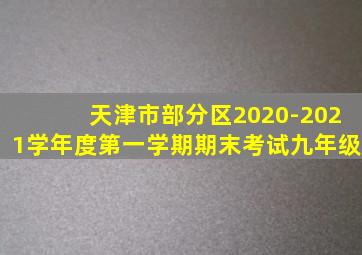 天津市部分区2020-2021学年度第一学期期末考试九年级