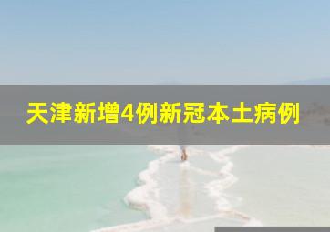 天津新增4例新冠本土病例