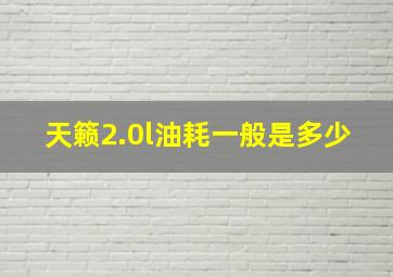 天籁2.0l油耗一般是多少