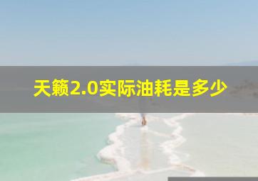 天籁2.0实际油耗是多少