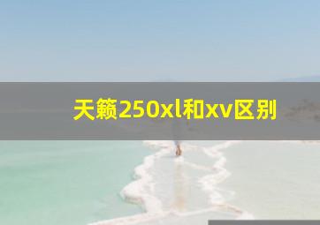 天籁250xl和xv区别