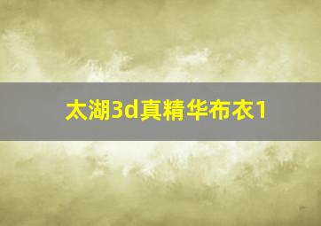 太湖3d真精华布衣1