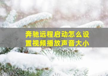 奔驰远程启动怎么设置视频播放声音大小