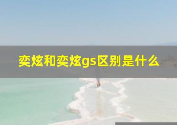 奕炫和奕炫gs区别是什么