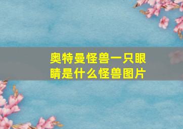 奥特曼怪兽一只眼睛是什么怪兽图片