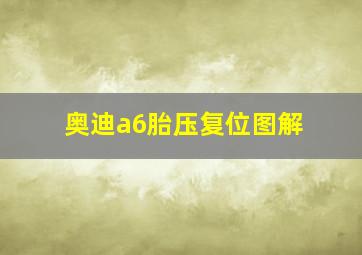 奥迪a6胎压复位图解