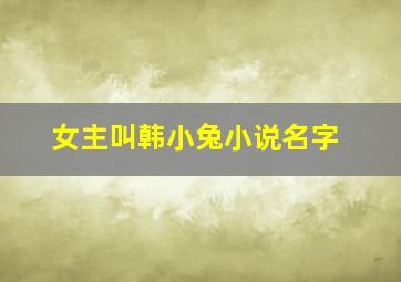 女主叫韩小兔小说名字