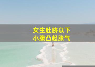 女生肚脐以下小腹凸起胀气