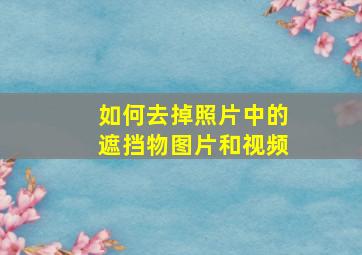 如何去掉照片中的遮挡物图片和视频